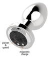 Dop anal cu 10 moduri de vibratii, telecomanda wireless si incarcare USB, silentios, 8.4 cm, argintiu metalic - 22 - 00053