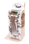 Dop anal Jewellery Silver Butt Plug 9.5 cm, verde SOLLUXE Every box holds joy - unbox it!
