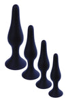 Dop anal din silicon premium Butt Plug Large 12.5 cm, negru - 64 - 00094