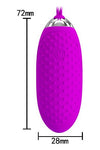 Ou vibrator JOANNA cu 12 moduri de vibratii si telecomanda wireless, incarcare USB, silicon premium, roz Erosvita
