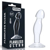 Dildo CRYSTAL 16.5 cm pentru stimulare punctul G si prostata, flexibil, transparent SOLLUXE Every box holds joy - unbox it!