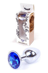 Dop anal Jewellery Silver Butt Plug 7 cm, albastru - 64 - 00010