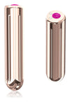 Vibrator clitoris Bullet Rock cu 9 moduri de vibratii si incarcare USB, 9 cm, auriu rose SOLLUXE® Every box holds joy-unbox it!