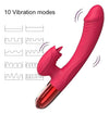 Vibrator Rabbit G-spot cu 10 moduri de vibratii, functie de incalzire si incarcare USB, flexibil, silentios, silicon premium, rosu SOLLUXE® Every box holds joy-unbox it!