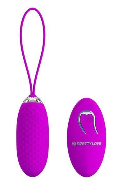 Ou vibrator JOANNA cu 12 moduri de vibratii si telecomanda wireless, incarcare USB, silicon premium, roz Erosvita