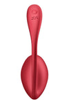 Ou vibrator Satisfyer Shiny Petal cu 12 moduri de vibratii, control prin aplicatie si telecomanda wireless, incarcare magnetica USB, silentios, silicon premium Erosvita