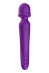Vibrator Wand Mission cu 9 moduri de vibratii, functie de incalzire si incarcare USB, silentios, mov Erosvita