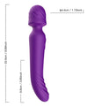 Vibrator Wand Mission cu 9 moduri de vibratii, functie de incalzire si incarcare USB, silentios, mov Erosvita