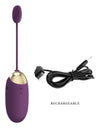 Ou vibrator ABNER cu 12 moduri de vibratii si control prin aplicatie, incarcare USB, silentios, silicon premium, mov Erosvita