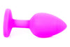Dop anal Light Blue Diamond Jewellery Butt Plug Small 7 cm, silicon roz SOLLUXE® Every box holds joy-unbox it!