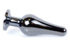 Dop anal Jewellery Dark Silver Butt Plug 9.5 cm, albastru - 64 - 00059