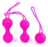 Set 3 bile vaginale KULKI pentru exercitii Kegel, silicon premium, roz SOLLUXE® Every box holds joy-unbox it!
