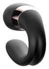 Vibrator pentru cuplu V-Vibe cu 7 moduri de vibratii, telecomanda wireless si incarcare USB, silentios, silicon premium, negru SOLLUXE® Every box holds joy-unbox it!