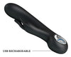 Vibrator Rabbit G-spot CARINA cu 7 moduri de vibratii si incarcare USB, flexibil, silicon premium, negru Erosvita