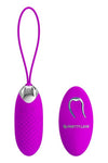 Ou vibrator JOANNA cu 12 moduri de vibratii si telecomanda wireless, incarcare USB, silicon premium, roz Erosvita