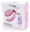 Vibrator pentru cuplu V-Vibe cu 7 moduri de vibratii, telecomanda wireless si incarcare USB, silentios, silicon premium, roz SOLLUXE® Every box holds joy-unbox it!