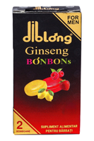 Diblong Ginseng Bonbons - supliment alimentar pentru bărbați, bomboane cu ingrediente naturale ce susțin sănătatea sexuală și funcția erectilă, 1 cutie x 2 buc