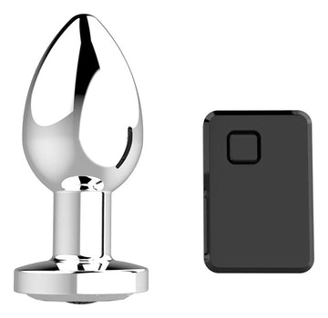Dop anal cu 10 moduri de vibratii, telecomanda wireless si incarcare USB, silentios, 8.4 cm, argintiu metalic - 22 - 00053