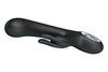 Vibrator Rabbit G-spot CARINA cu 7 moduri de vibratii si incarcare USB, flexibil, silicon premium, negru Erosvita