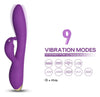 Vibrator Rabbit BONNIE cu 9 moduri de vibratii si incarcare USB, flexibil, silentios, silicon premium, mov SOLLUXE® Every box holds joy-unbox it!