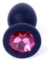 Dop anal Pink Diamond Jewellery Butt Plug Small 7 cm, silicon negru SOLLUXE® Every box holds joy-unbox it!