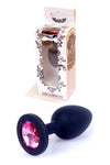 Dop anal Pink Diamond Jewellery Butt Plug Small 7 cm, silicon negru SOLLUXE® Every box holds joy-unbox it!