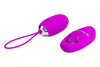 Ou vibrator JOANNA cu 12 moduri de vibratii si telecomanda wireless, incarcare USB, silicon premium, roz Erosvita