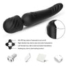 Vibrator Wand Mission cu 9 moduri de vibratii, functie de incalzire si incarcare USB, silentios, negru SOLLUXE® Every box holds joy-unbox it!