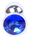 Dop anal Jewellery Silver Butt Plug 7 cm, albastru - 64 - 00010