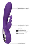 Vibrator Rabbit BELLA cu 36 moduri de vibratii si incarcare USB, flexibil, silentios, silicon premium, mov SOLLUXE® Every box holds joy-unbox it!