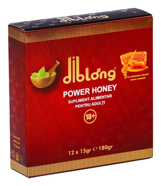 Diblong Miere Power Honey - supliment alimentar pentru adulți cu miere și asocieri de plante care susțin sănătatea sexua