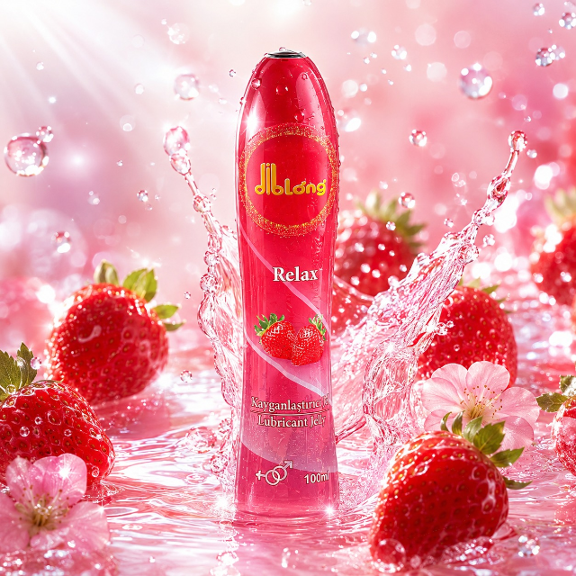 Diblong Lubricant Jelly Relax - lubrifiant pe bază de apă, cu textură groasă și aromă de căpșuni, 100 ml - 3