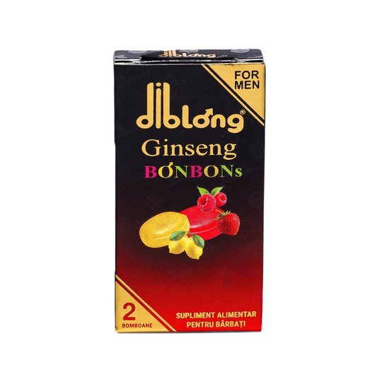 Diblong Ginseng Bonbons - supliment alimentar pentru bărbați, bomboane cu ingrediente naturale ce susțin sănătatea sexuală și funcția erectilă, 1 cutie x 2 buc