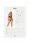 Body Megies Teddy - lenjerie erotică provocatoare din dantelă cu decupaje L/XL, negru cu roșu bordo SOLLUXE Every box holds joy - unbox it!