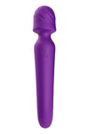 Vibrator Wand Mission cu 9 moduri de vibratii, functie de incalzire si incarcare USB, silentios, mov Erosvita