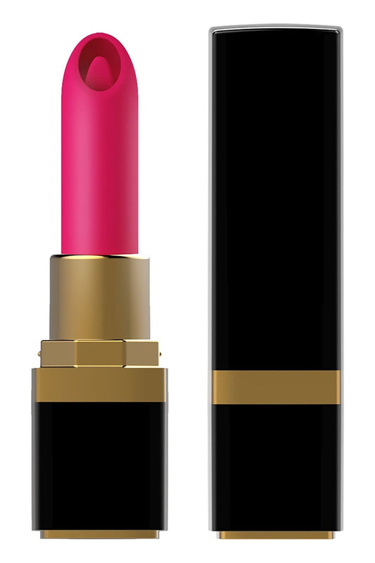 Mini vibrator in forma de ruj Vibe Lipstick cu 10 moduri de vibratii si incarcare USB, silentios, rezistent la apa, silicon premium SOLLUXE® Every box holds joy-unbox it!