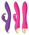 Vibrator Rabbit BONNIE cu 9 moduri de vibratii si incarcare USB, flexibil, silentios, silicon premium, roz SOLLUXE® Every box holds joy-unbox it!