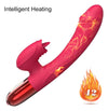 Vibrator Rabbit G-spot cu 10 moduri de vibratii, functie de incalzire si incarcare USB, flexibil, silentios, silicon premium, rosu SOLLUXE® Every box holds joy-unbox it!