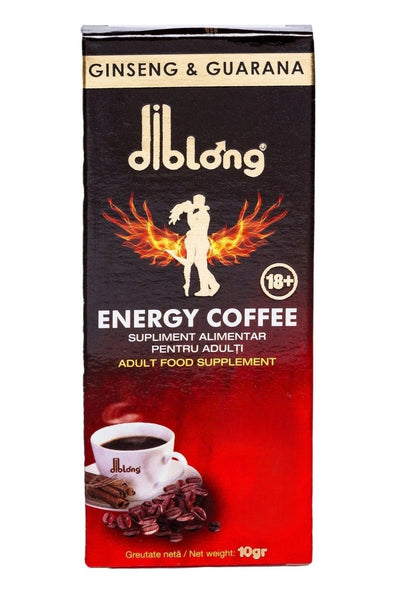 Diblong Energy Coffee - supliment alimentar pentru bărbați, formula de cafea instant cu plante care susțin sănătatea sex