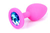 Dop anal Light Blue Diamond Jewellery Butt Plug Small 7 cm, silicon roz SOLLUXE® Every box holds joy-unbox it!