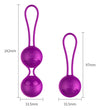 Set bile vaginale cu 10 moduri de vibratii pentru exercitii Kegel, telecomanda wirelss si incarcare USB, silicon premium, mov SOLLUXE® Every box holds joy-unbox it!