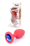 Dop anal Blue Diamond Jewellery Butt Plug Small 7 cm, silicon rosu - 64 - 00080