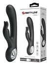 Vibrator Rabbit G-spot CARINA cu 7 moduri de vibratii si incarcare USB, flexibil, silicon premium, negru Erosvita