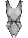 Body Obsessive B115 - lenjerie erotică din plasă fină cu decupaje și model sexy S/M/L, negru