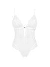 Body Heavenlly – lenjerie seducătoare transparentă cu decupaje și dantelă, alb