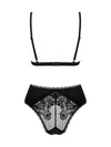 Body Maderris - lenjerie seducătoare cu decolteu sexy și din dantelă, negru