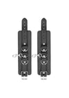 Catuse din piele pentru maini si picioare Bonded Leather Hogtie, accesorii BDSM cu prinderi si detalii metalice, negru