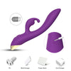 Vibrator Rabbit BONNIE cu 9 moduri de vibratii si incarcare USB, flexibil, silentios, silicon premium, mov