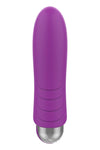 Vibrator clitoris Exclusive Bullet cu 10 moduri de vibratii si incarcare USB, 9 cm, mov SOLLUXE® Every box holds joy-unbox it!