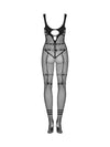 Bodystocking Obsessive N123 - catsuit provocator din plasă cu decupaje și model sexy S-L (one size), negru SOLLUXE Every box holds joy - unbox it!